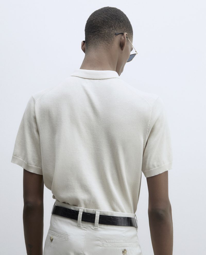 104856202-Camisa-polo-Sfera-ivory-texturizada-para-hombre