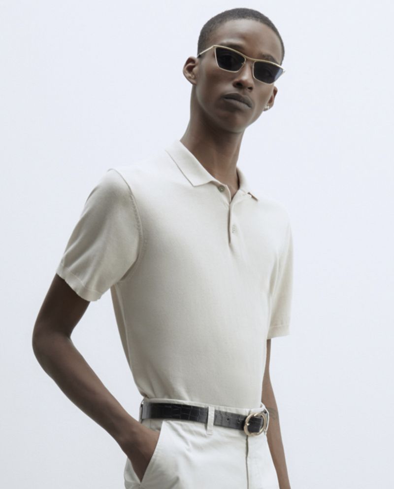 104856202-Camisa-polo-Sfera-ivory-texturizada-para-hombre