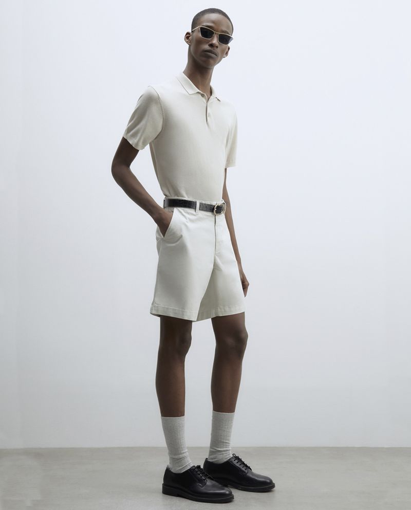 104856202-Camisa-polo-Sfera-ivory-texturizada-para-hombre