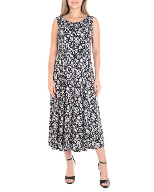 Vestido Connected Apparel midi estampado sin mangas para mujer