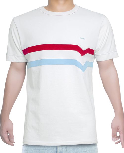 Camiseta Carven blanca rayada para hombre
