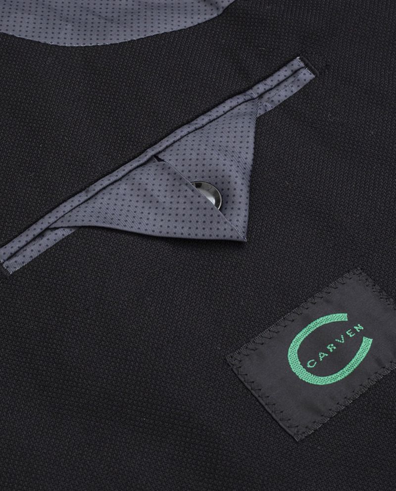 104848241-Blazer-formal-Carven-negro-texturizado-para-hombre