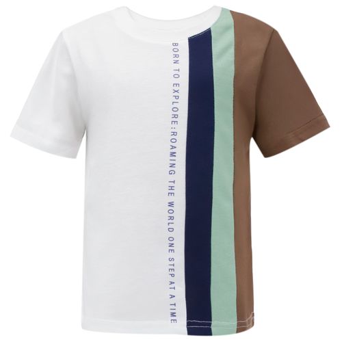 Camiseta multicolor color blocking para niño