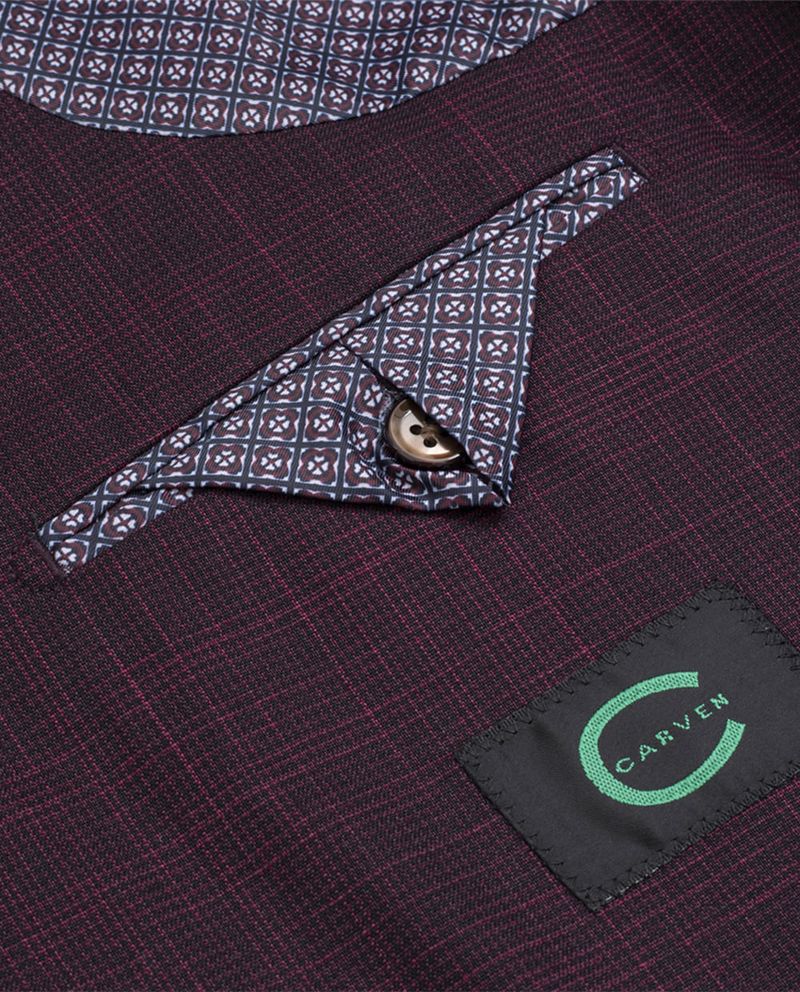 104848253-Blazer-formal-Carven-color-vino-cuadriculado-para-hombre