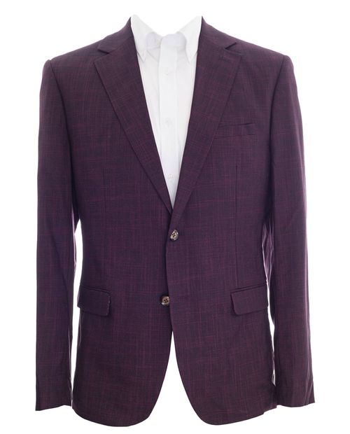 Blazer formal Carven color vino cuadriculado para hombre