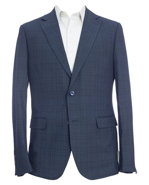 Blazer formal Carven azul cuadriculado para hombre