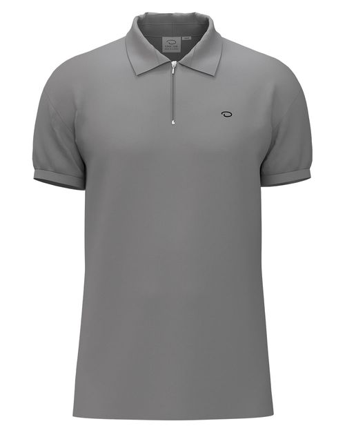 Camisa polo Oscar de la Renta gris sólida para hombre