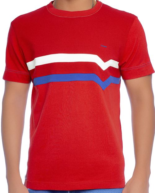 Camiseta Carven roja rayada para hombre