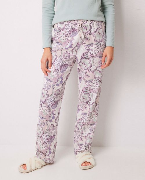 Pantalón de pijama Women Secret estampado de cintura alta para mujer