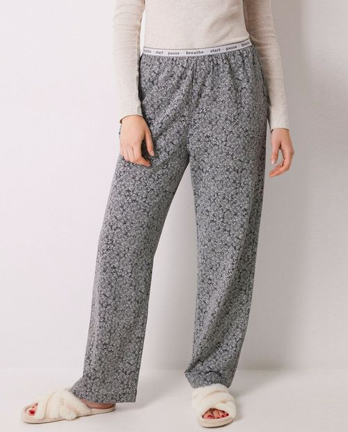 Pantalón de pijama Women Secret estampado de cintura alta para mujer