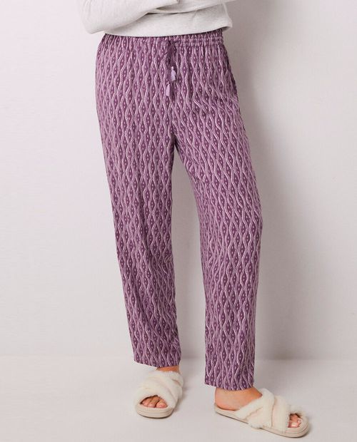 Pantalón de pijama Women Secret estampado de cintura alta para mujer