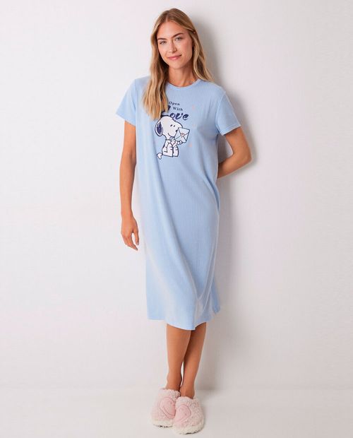 Camisón Women Secret estampado de Snoopy manga corta para mujer