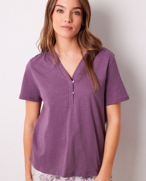 Camiseta de pijama Women Secret morada para mujer