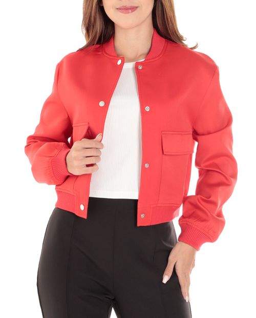 Chaqueta Unexpected bomber roja para mujer