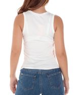 104724544-Camiseta-Orange-tank-top-blanca-para-mujer