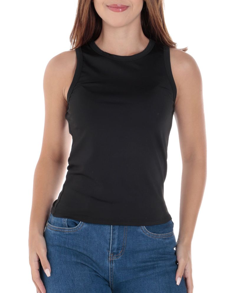 104724547-Camiseta-Orange-tank-top-negra-para-mujer