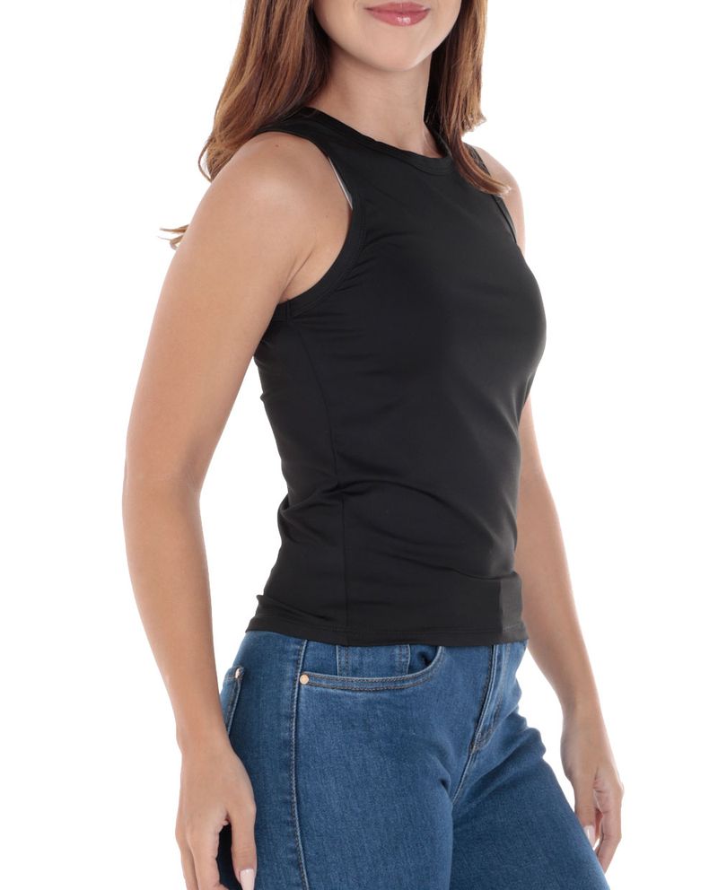 104724547-Camiseta-Orange-tank-top-negra-para-mujer