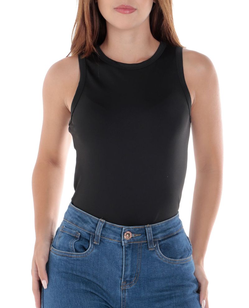 104724547-Camiseta-Orange-tank-top-negra-para-mujer