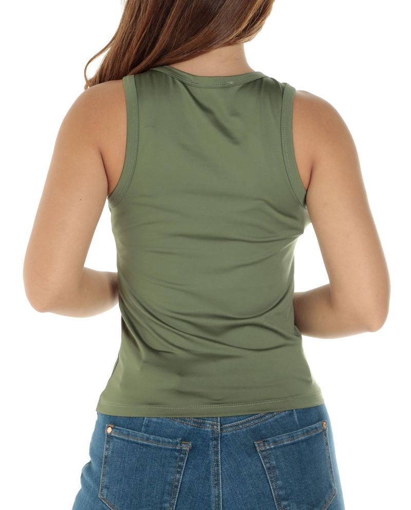 104724555-Camiseta-Orange-tank-top-verde-para-mujer