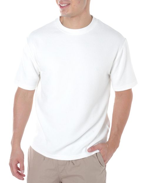 Camiseta relaxed fit Denim & Flower blanca con textura para hombre