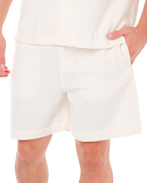 Short Denim & Flower ivory con textura para hombre