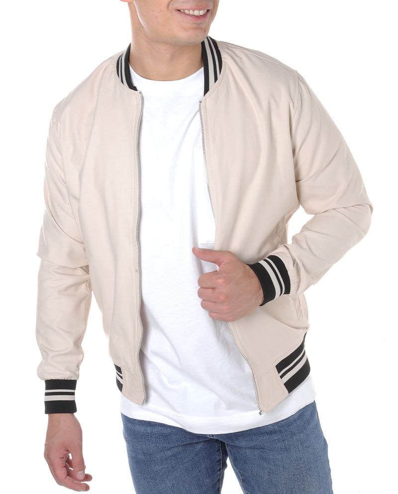 104829590-Chaqueta-bomber-Denim---Flower-beige-solida-para-hombre