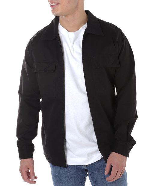 Chaqueta Denim & Flower negra sólida para hombre