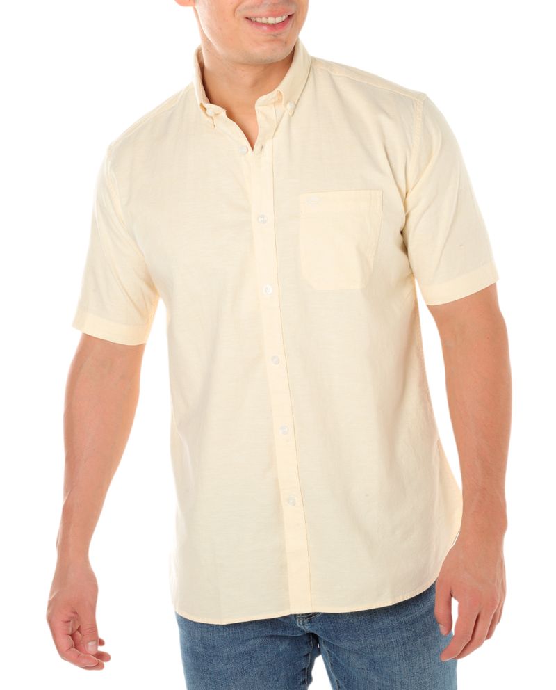 104835492-Camisa-classic-fit-Oscar-de-la-Renta-amarilla-heather-para-hombre