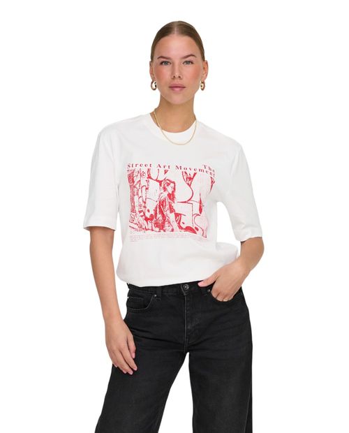 Camiseta Only estampada manga corta para mujer