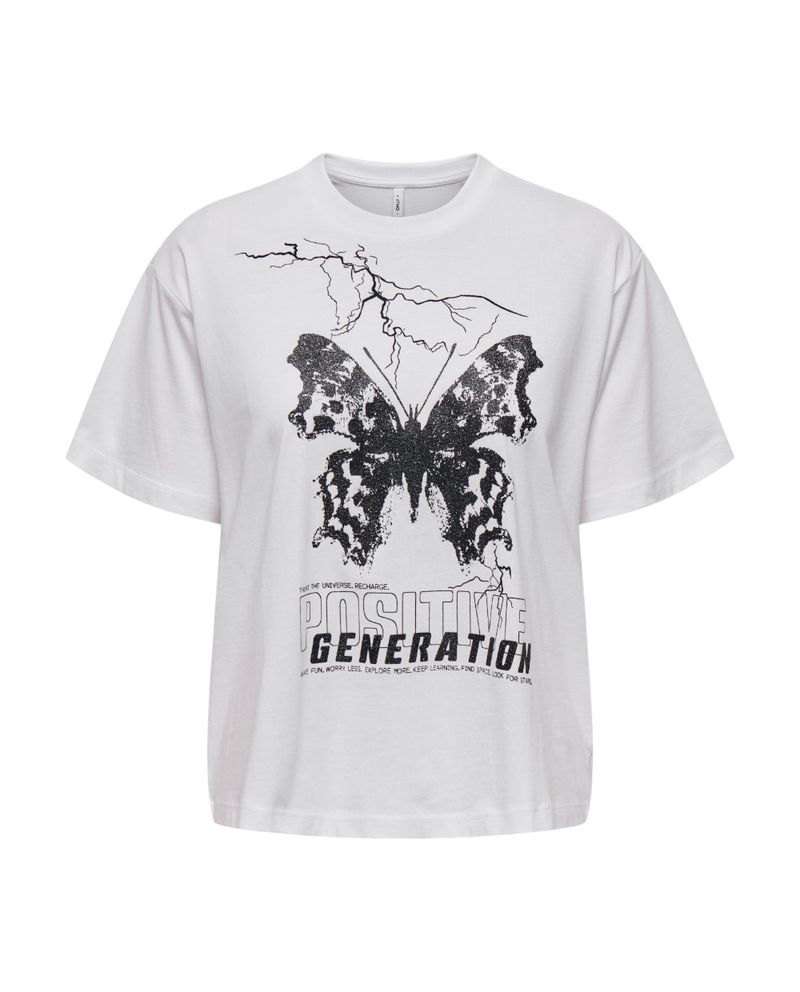 104855681-Camiseta-Only-estampada-manga-corta-para-mujer