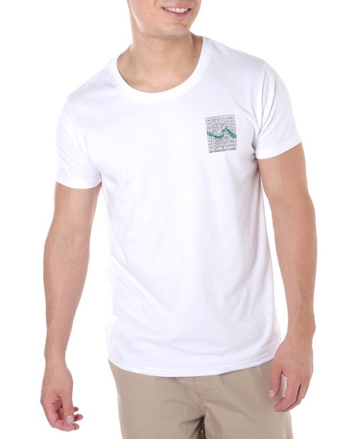 Camiseta Orange blanca con estampado "Upside Down" para hombre