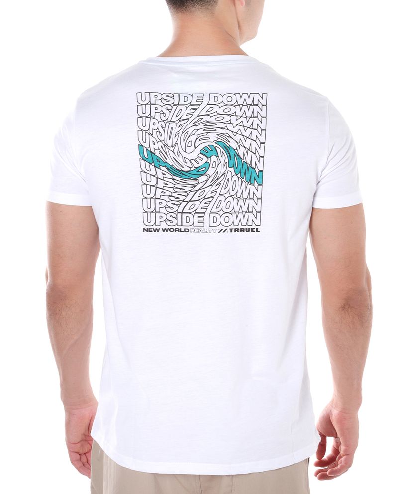 104794405-Camiseta-Orange-blanca-con-estampado--Upside-Down--para-hombre