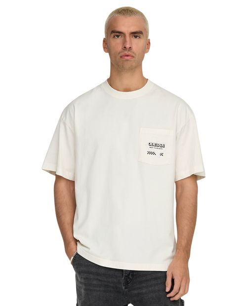Camiseta Only & Sons loose fit con estampado de carro para hombre