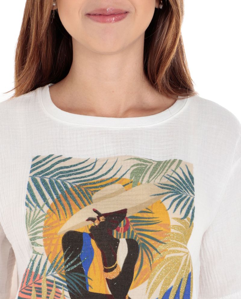104671402-Camiseta-Sfera-estampada-manga-corta-para-mujer