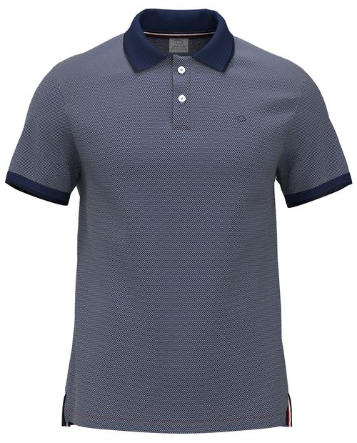 Camisa polo Oscar de la Renta azul navy con mini print para hombre