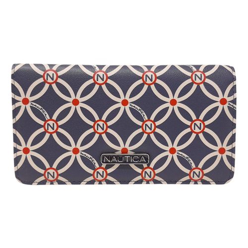 Billetera flap Nautica multicolor para mujer