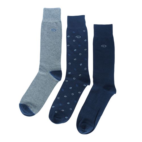 Pack de 3 pares de calcetines Oscar de la Renta azul para hombre