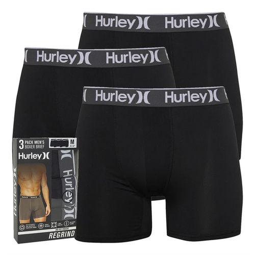 Pack de 3 boxers Hurley negros sólidos para hombre