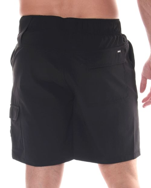 Short casual Hurley negro sólido para hombre