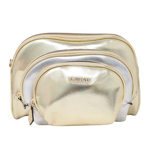 Set de cosmetiqueras Joan & David color dorado/plateado para mujer