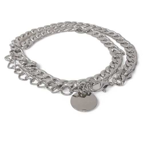 Cinturón Ellen Tracy color plateado para mujer