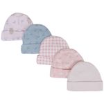 Set-de-5-gorros-multicolor-con-estampado-para-bebe-niña-104837016