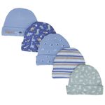 Set-de-5-gorros-multicolor-con-estampado-para-bebe-niño-104837017