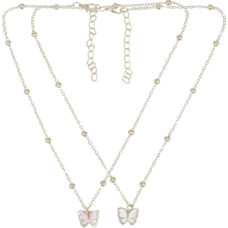 Set-de-2-cadenas-doradas-solido-para-niña-104715365