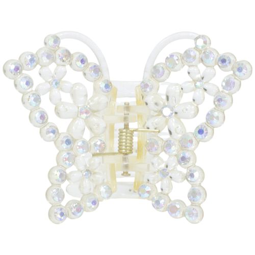 Gancho mariposa bicolor sólido para niña