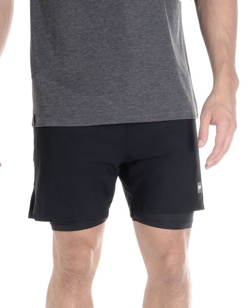 Short deportivo Everlast negro sólido para hombre