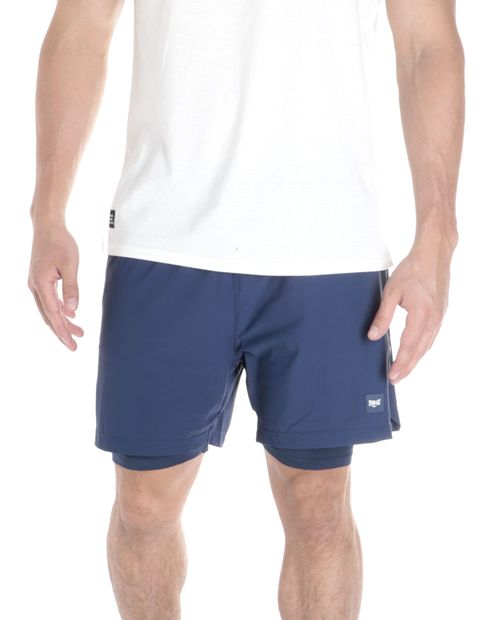 Short deportivo Everlast azul sólido para hombre