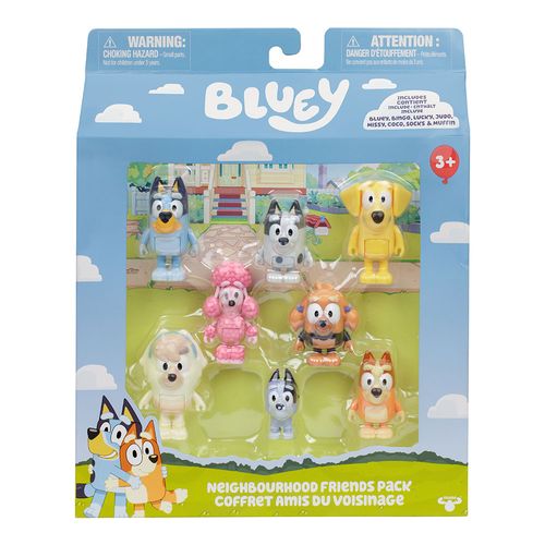 Bluey Amigos de Barrio Set de 8 Figuras S1