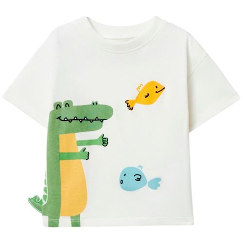 Camiseta blanca con estampado para bebé niño