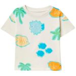 Blusa-beige-con-estampado-para-bebe-niña-104870945